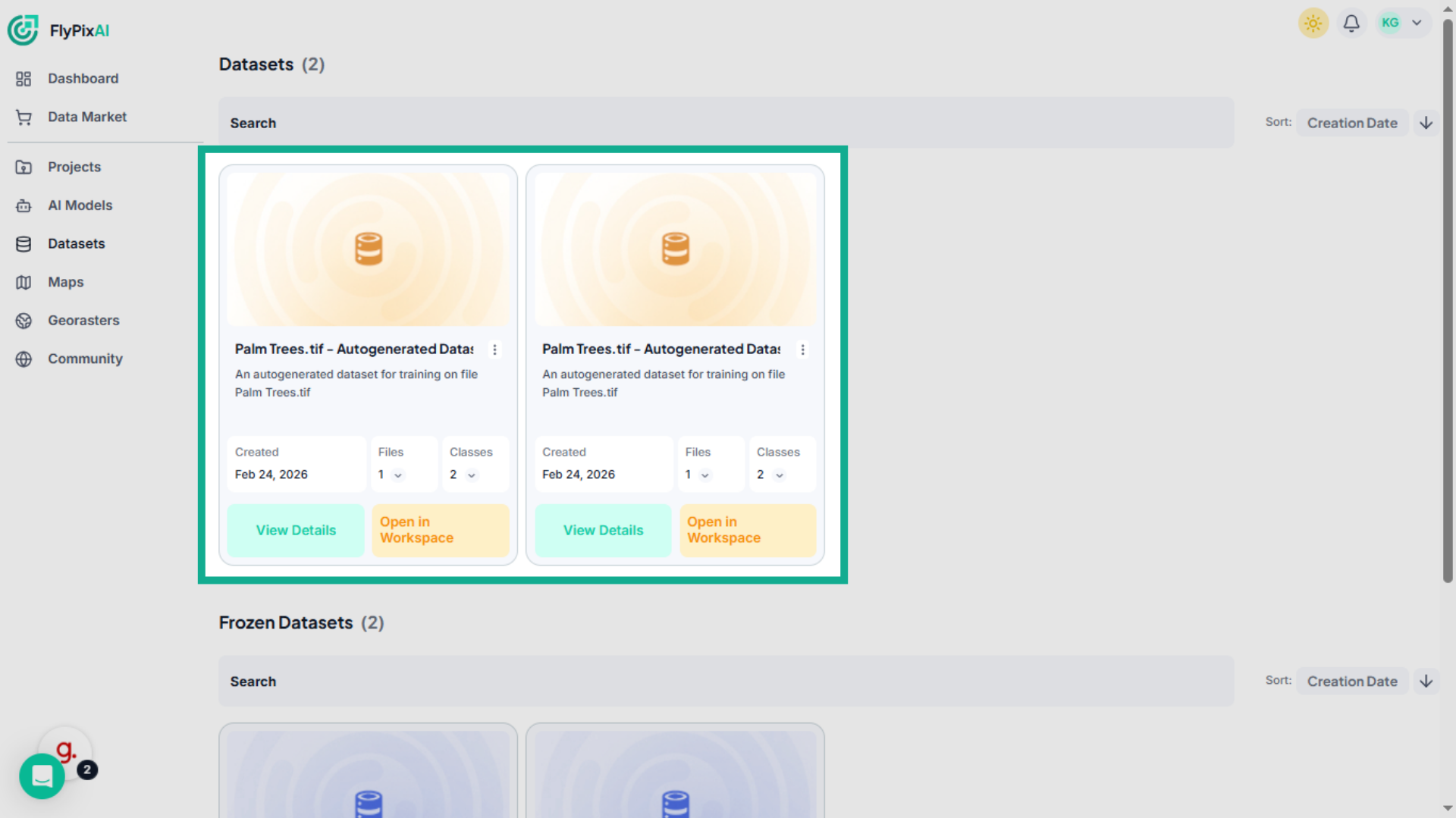 View all Datasets