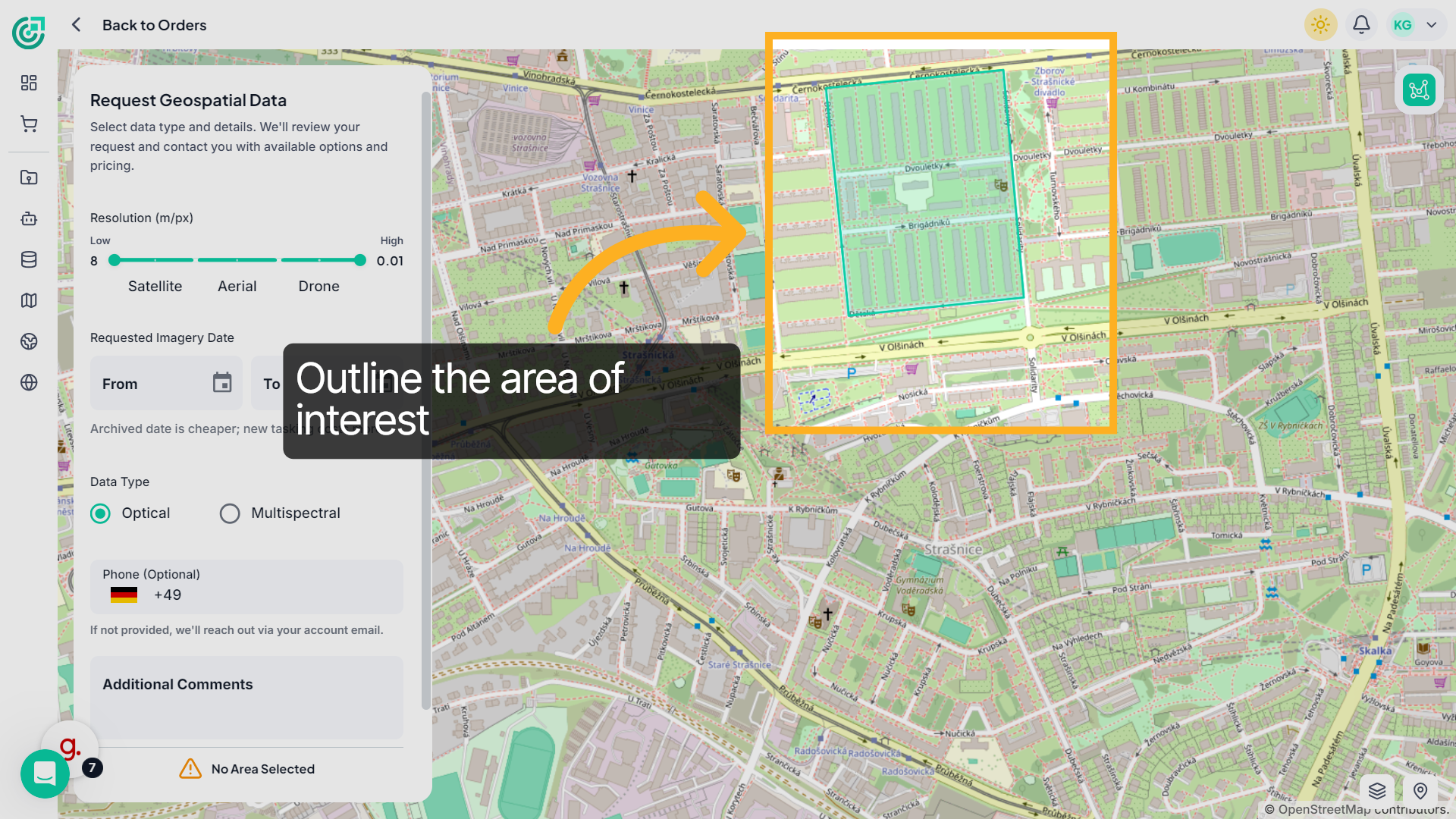 Draw Your Area of Interest