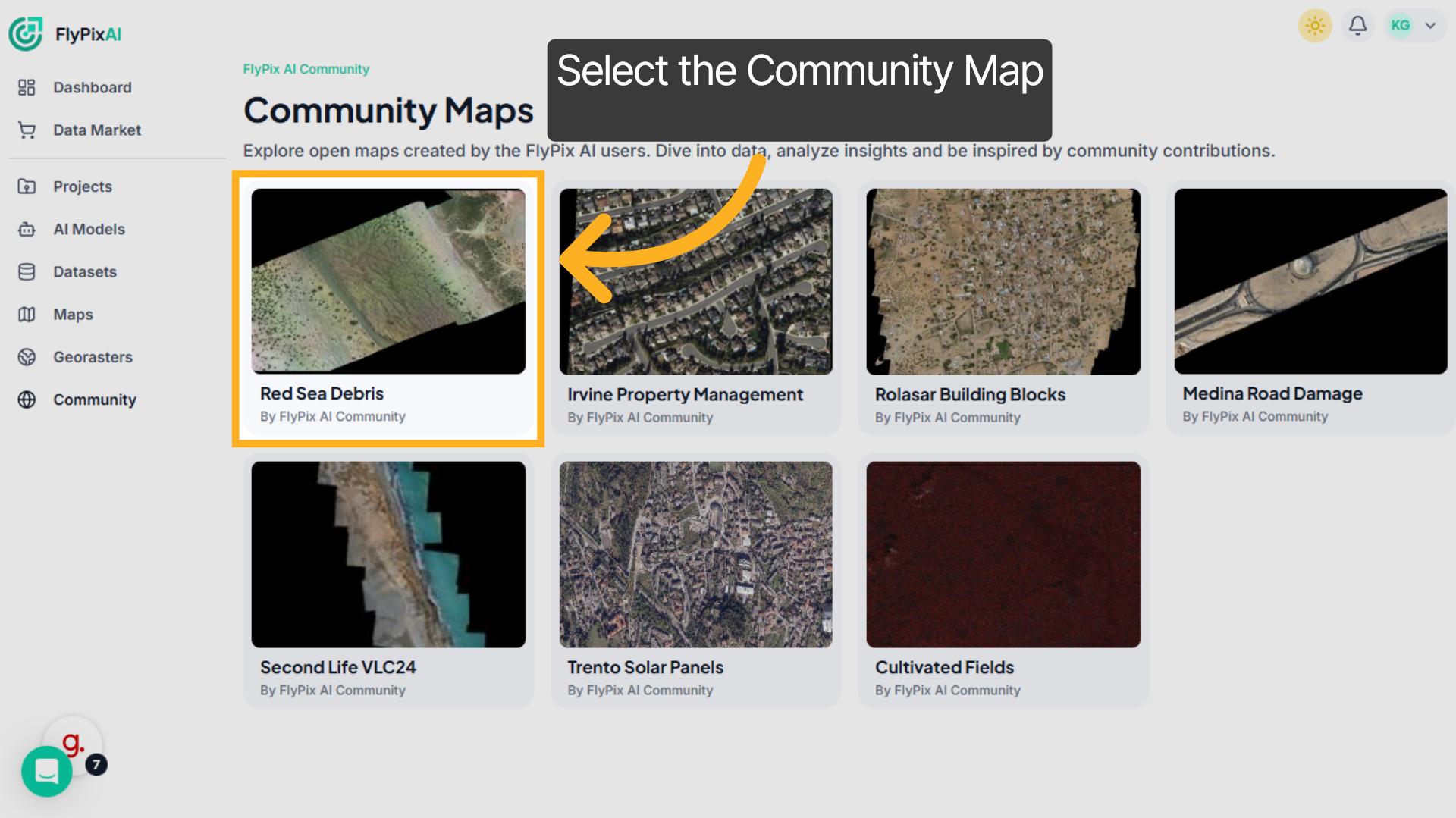 Select the Community Map