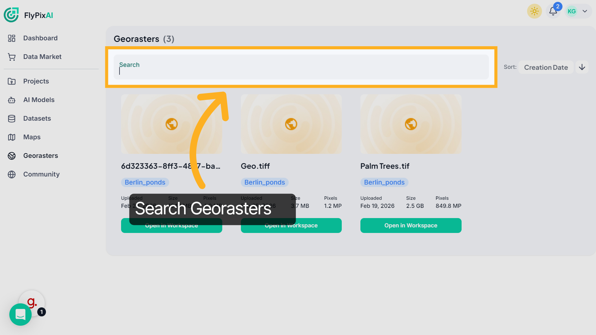 Open Search Function