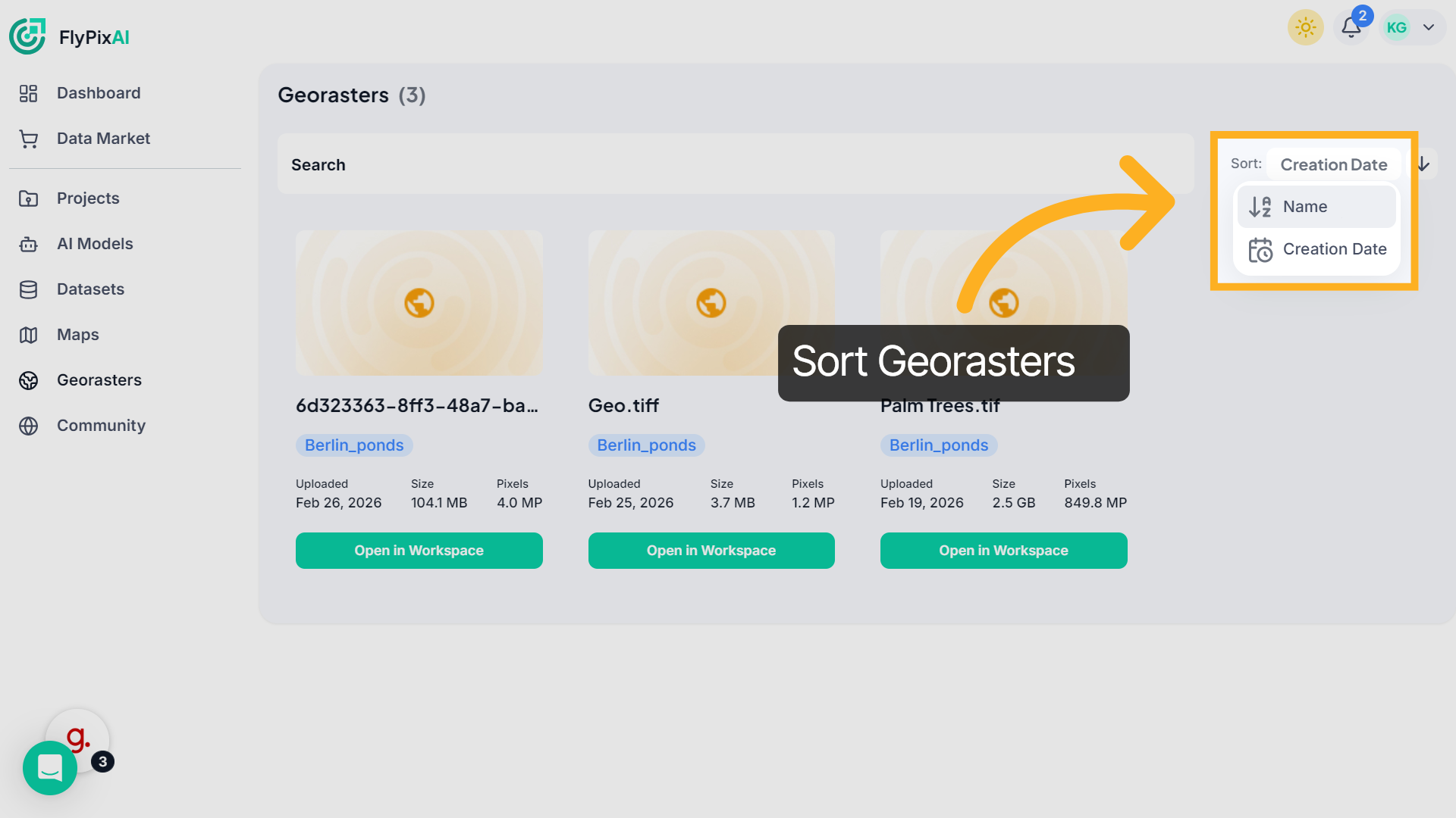 Sort Georasters