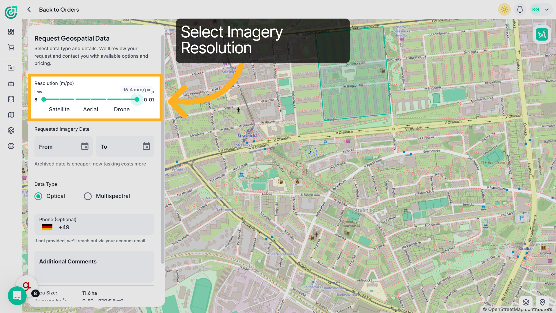 Set Data Resolution