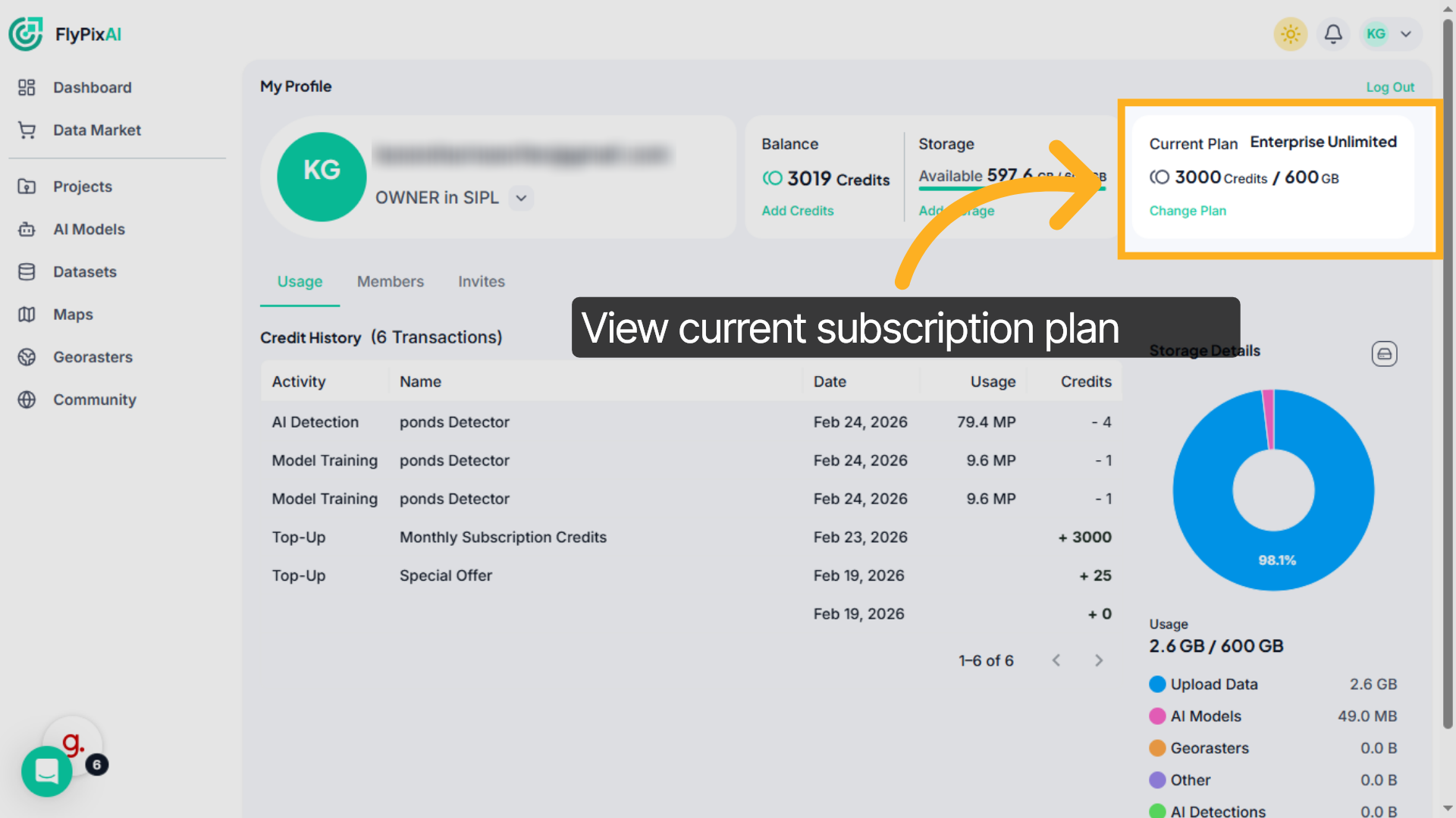 Check Current Subscription Plan