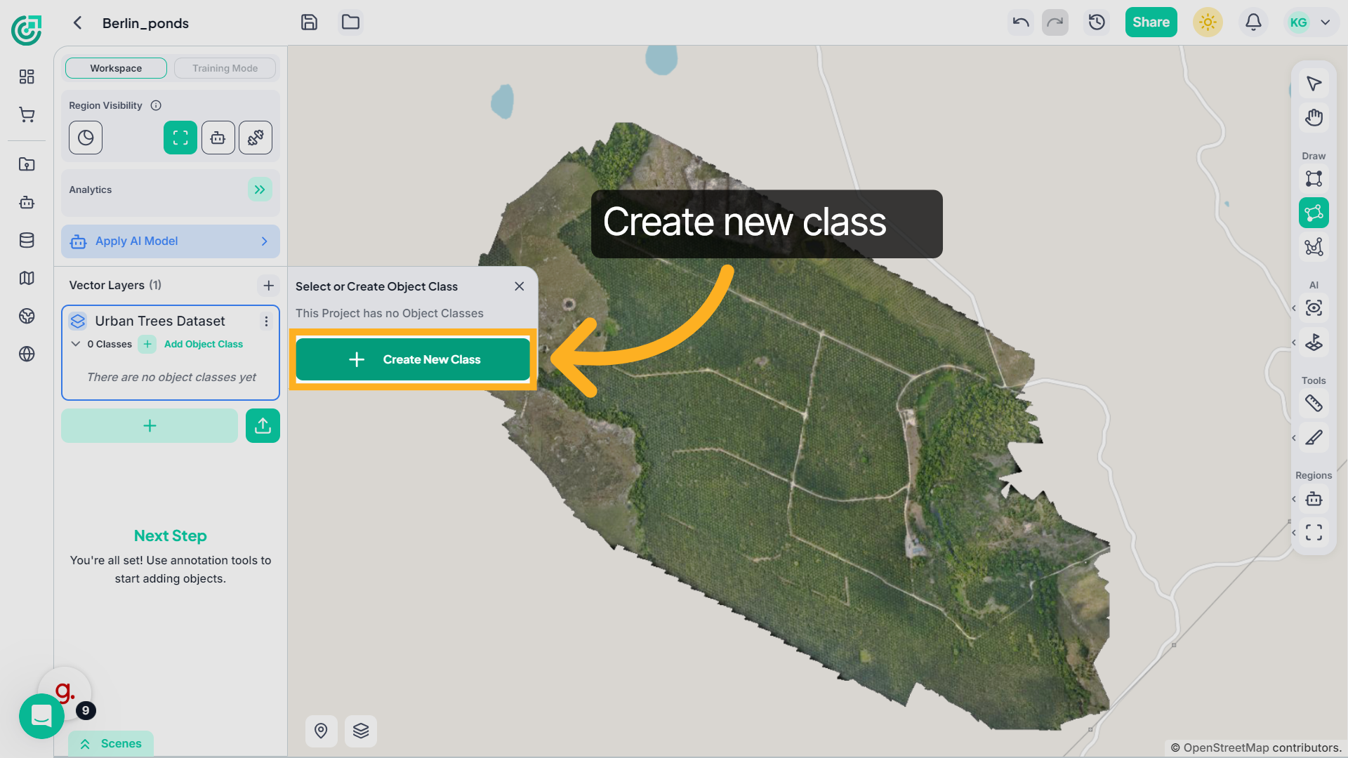Start New Class Creation