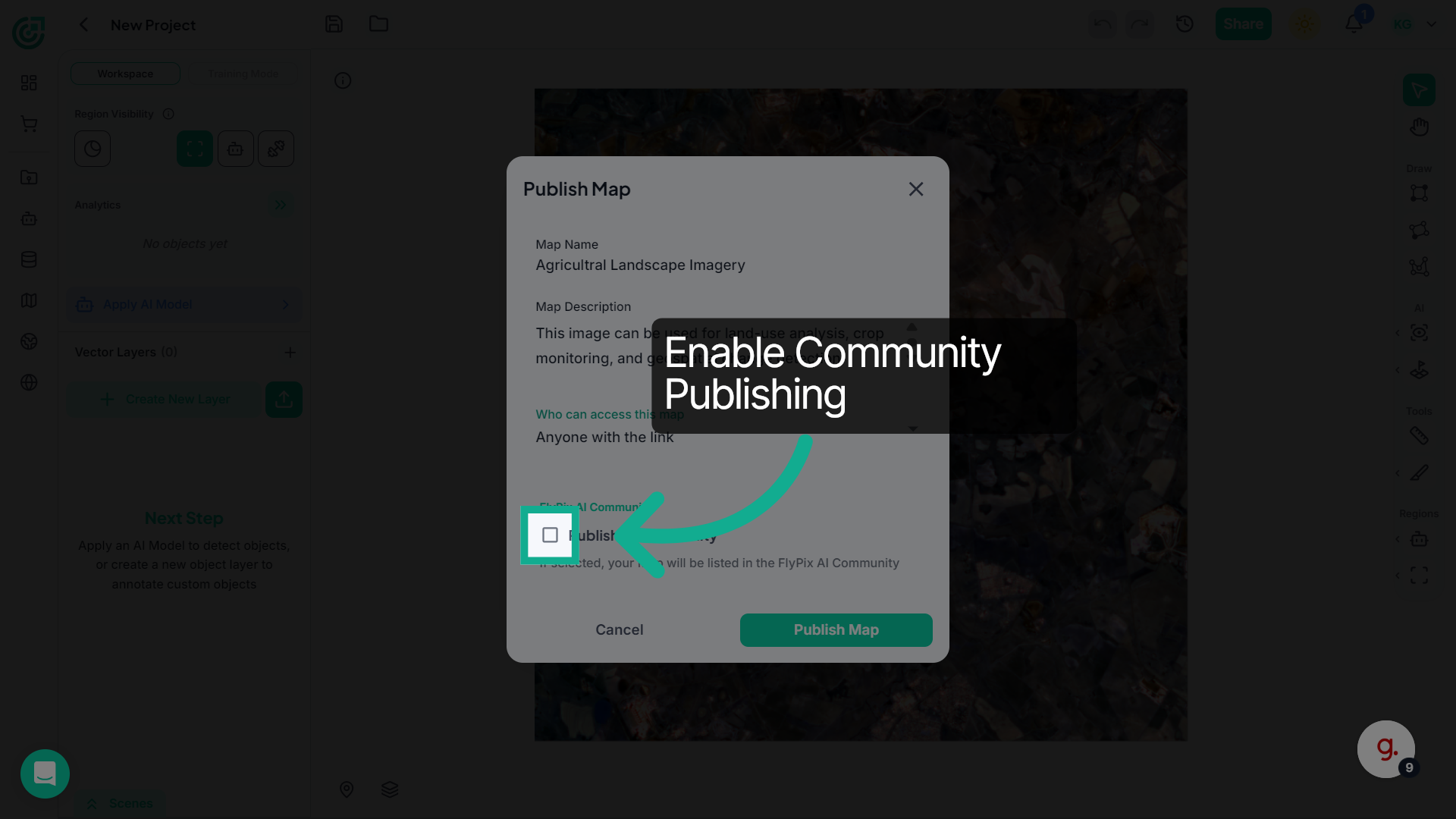 Enable Sharing Option