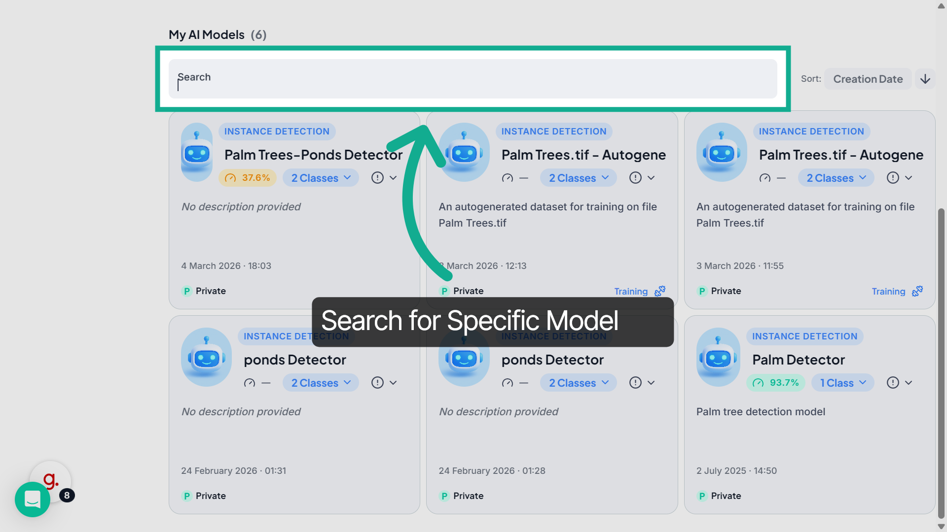 Search Specific Model