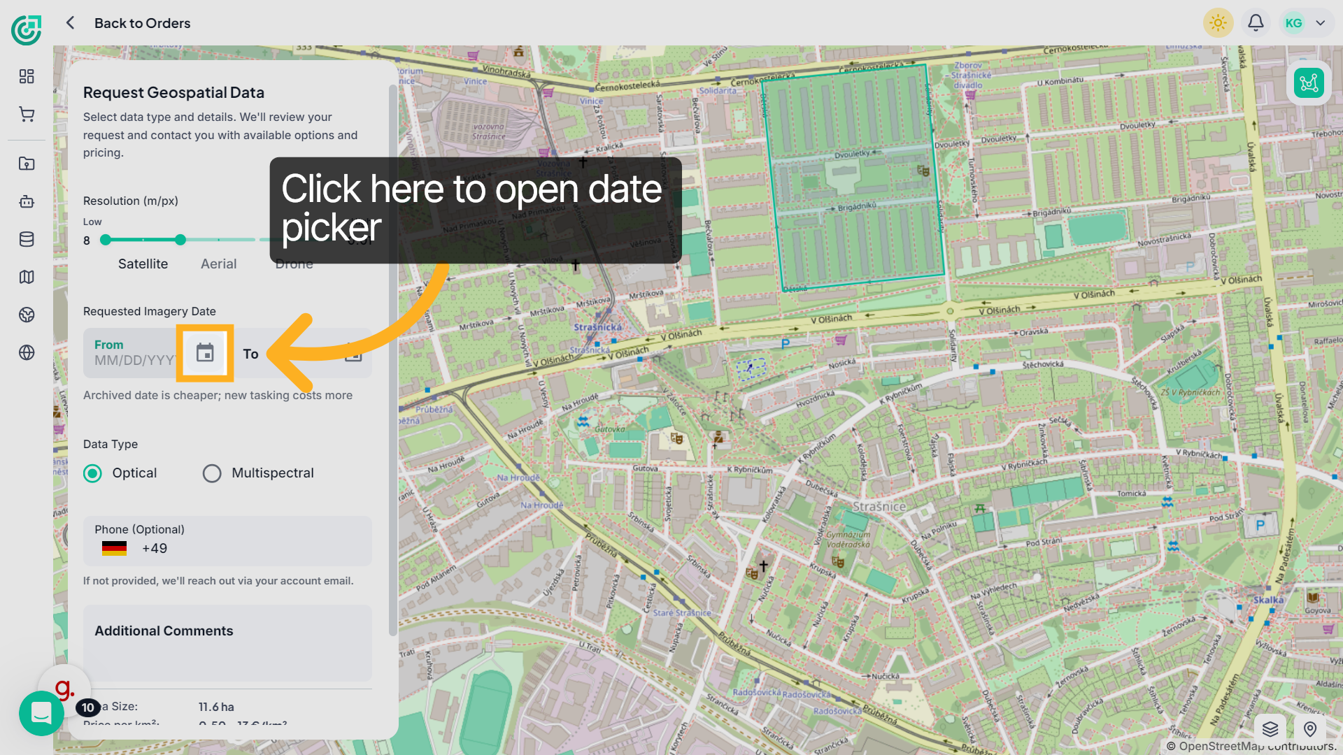 Open Date Picker