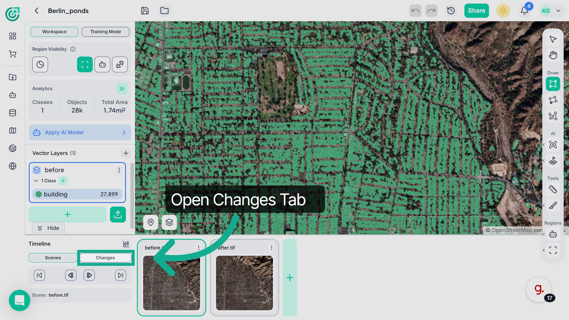 View Changes Section