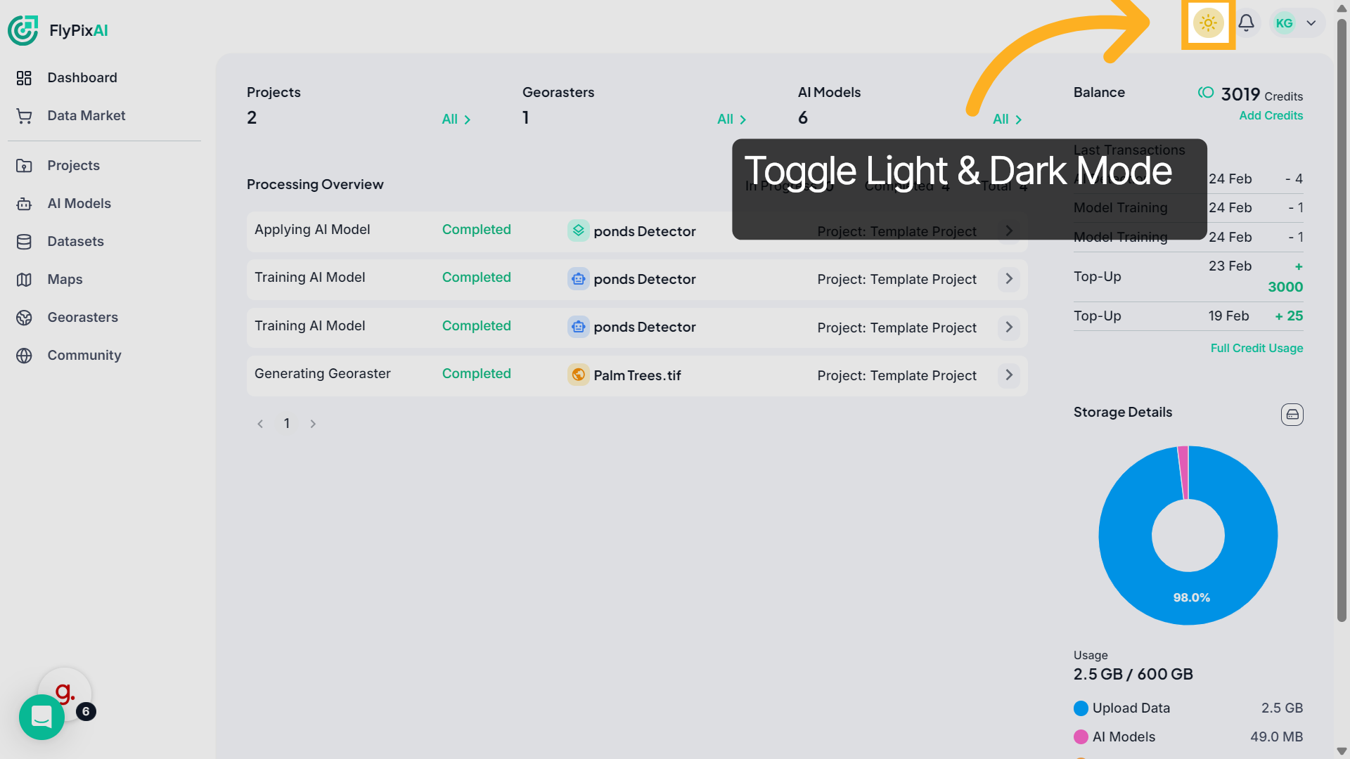 Toggle Light &amp; Dark Mode