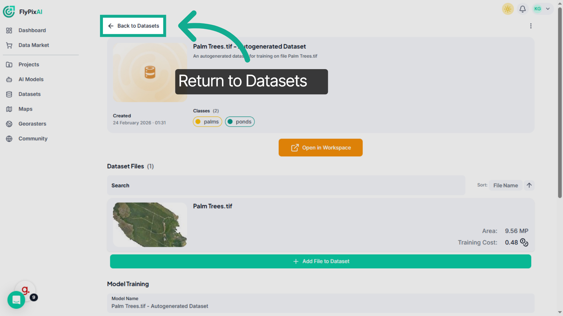 Return to Datasets