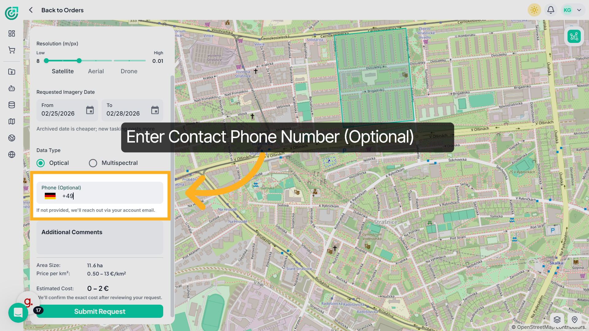 Open Phone Field