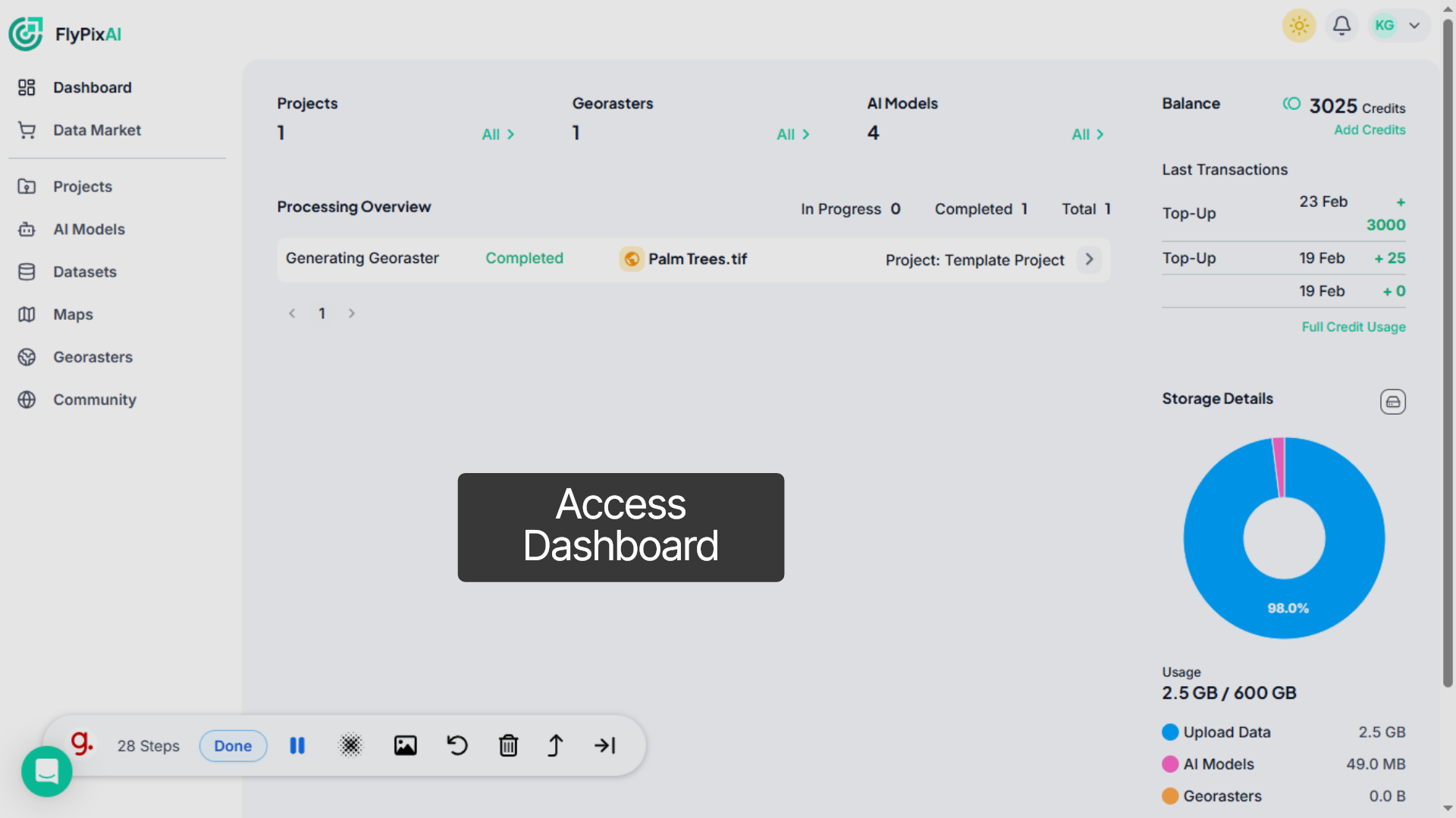 Access Dashboard