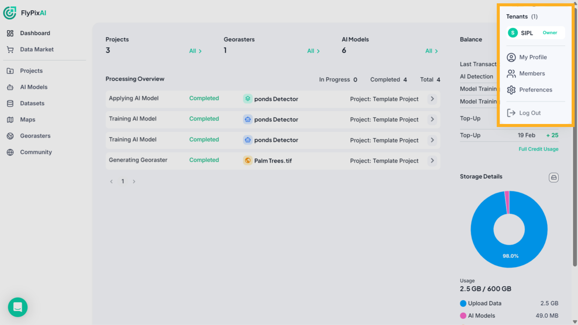 Open Account Settings