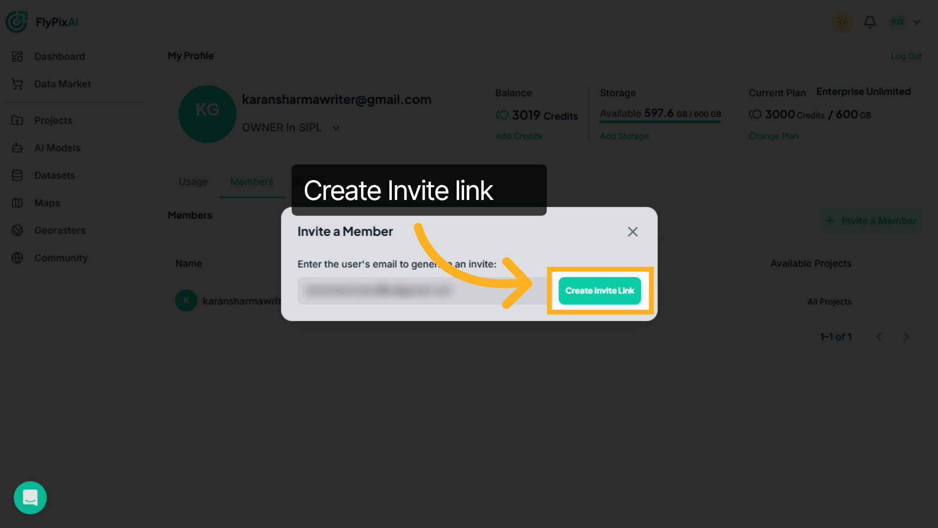 Create Invite Link