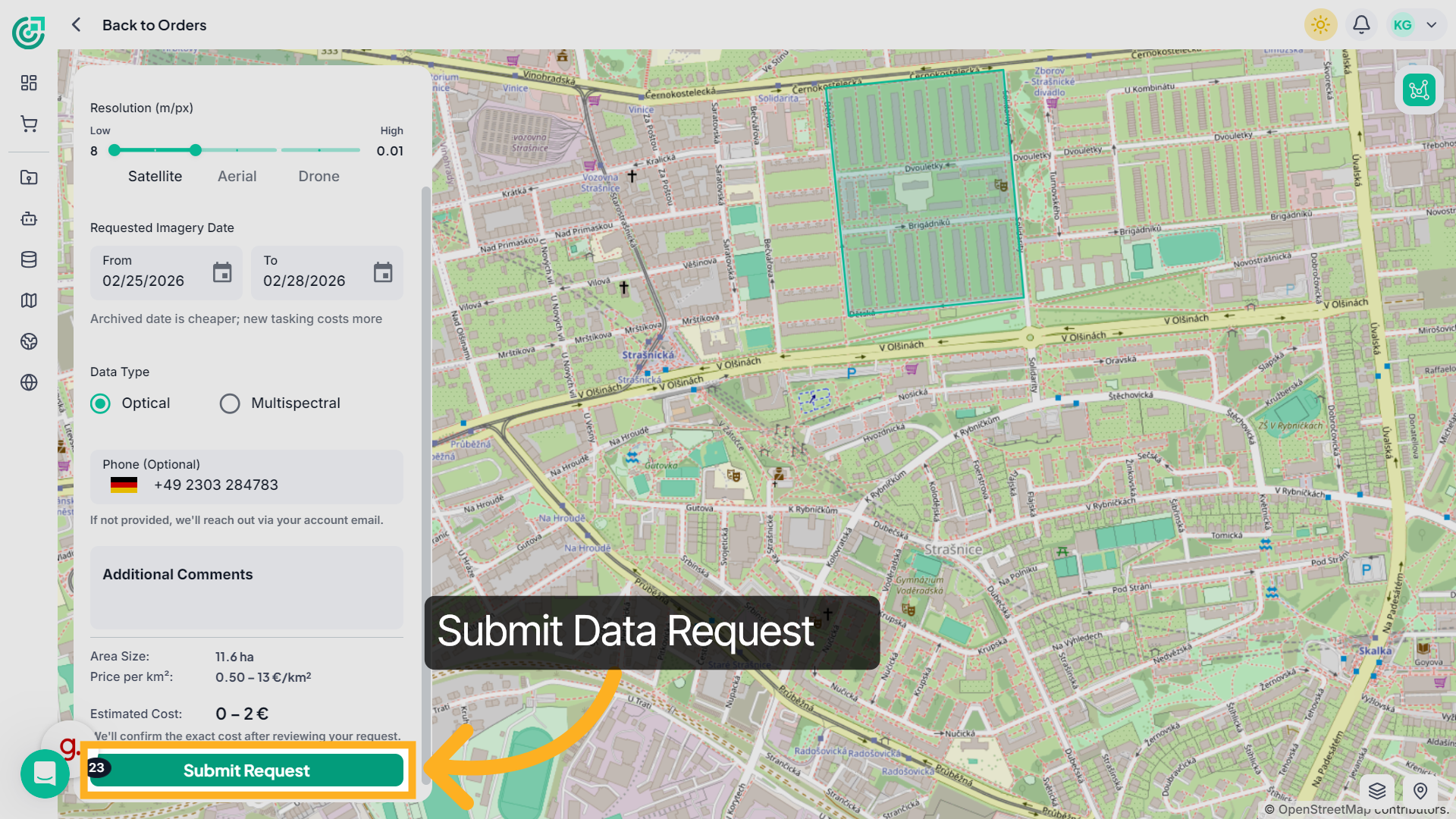 Submit Data Request