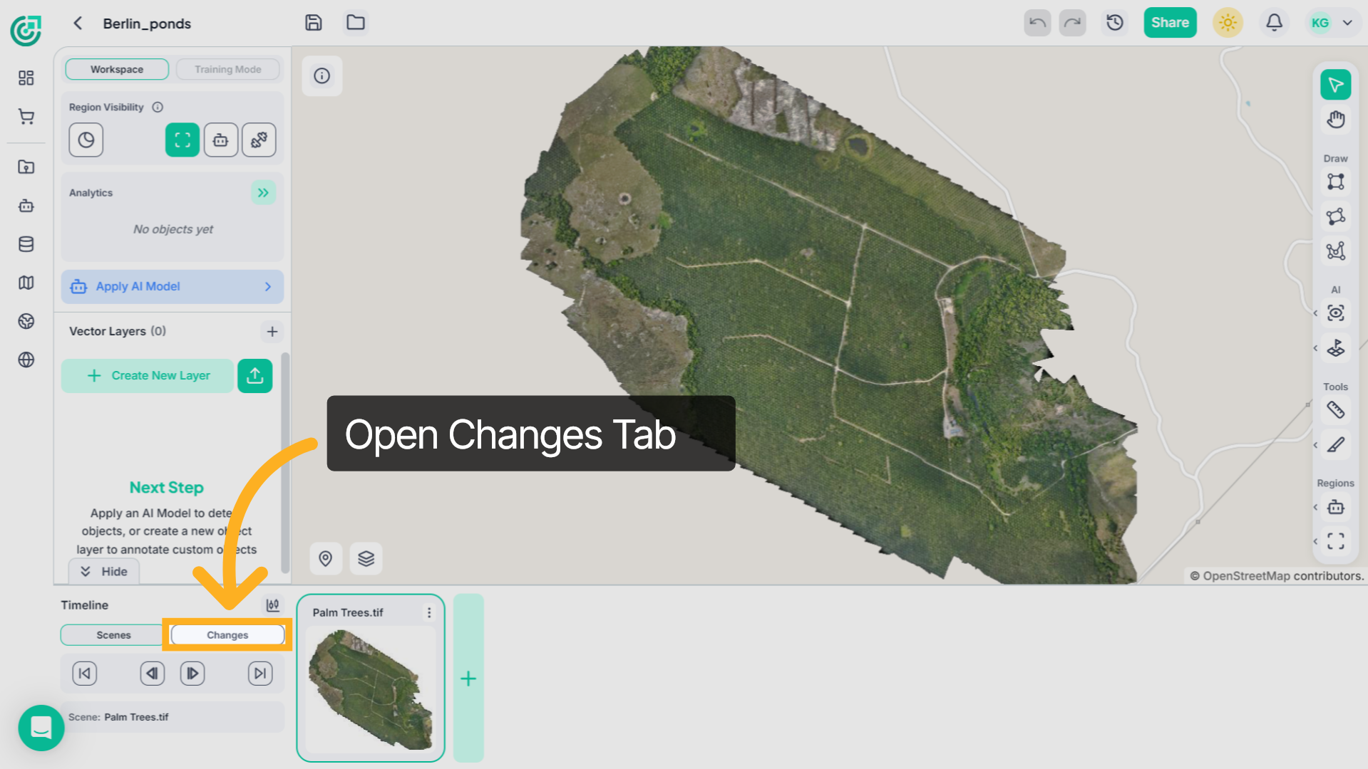 Open Changes Tab