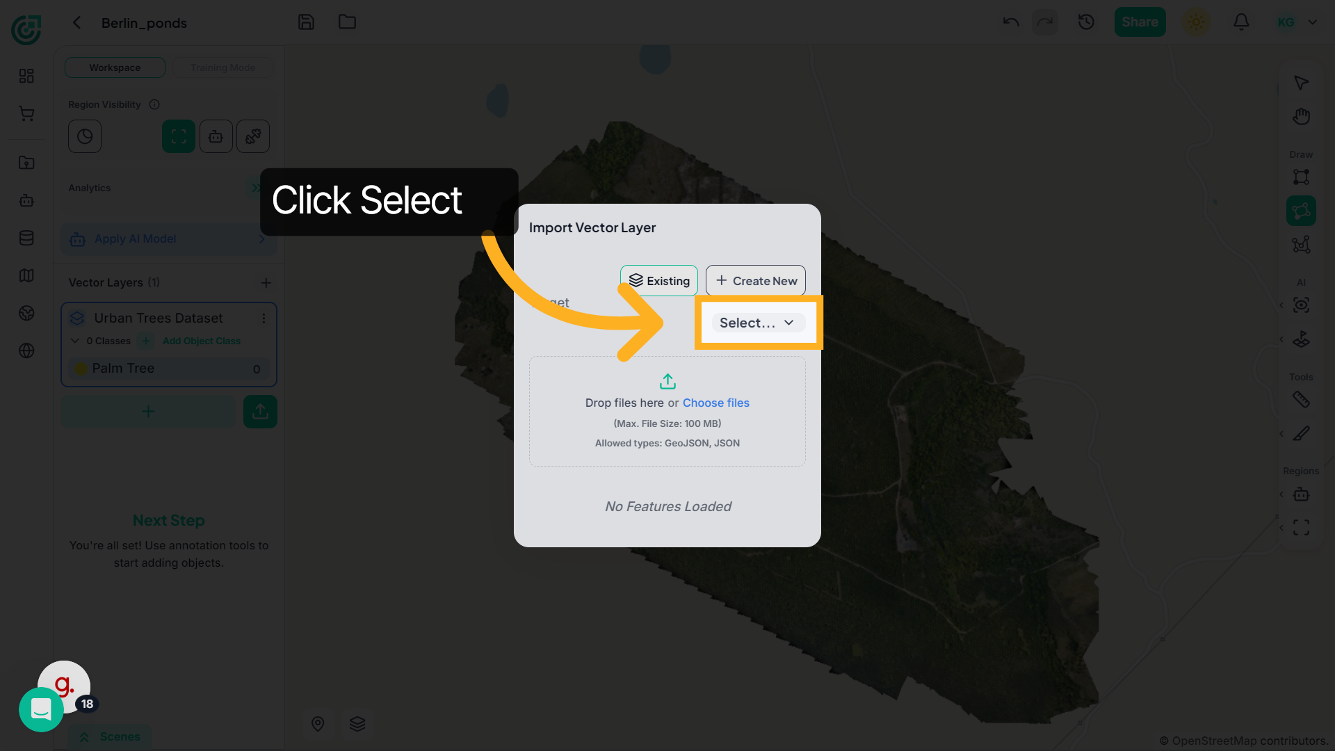 Open Selection Menu