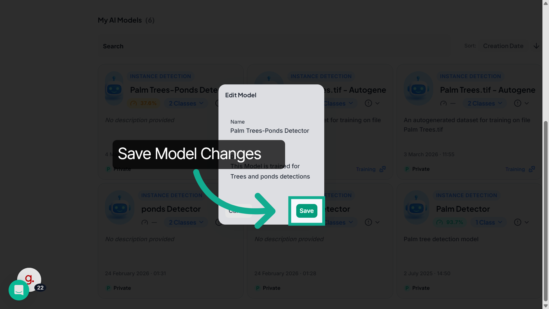 Save Model Changes