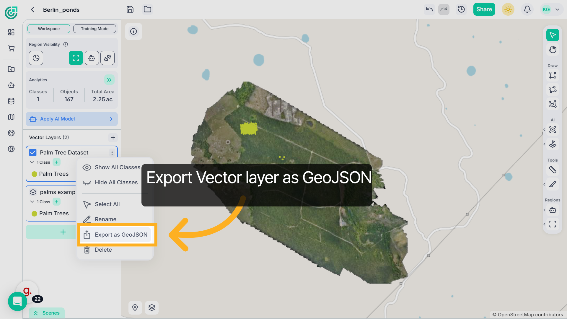 Export Data as GeoJSON