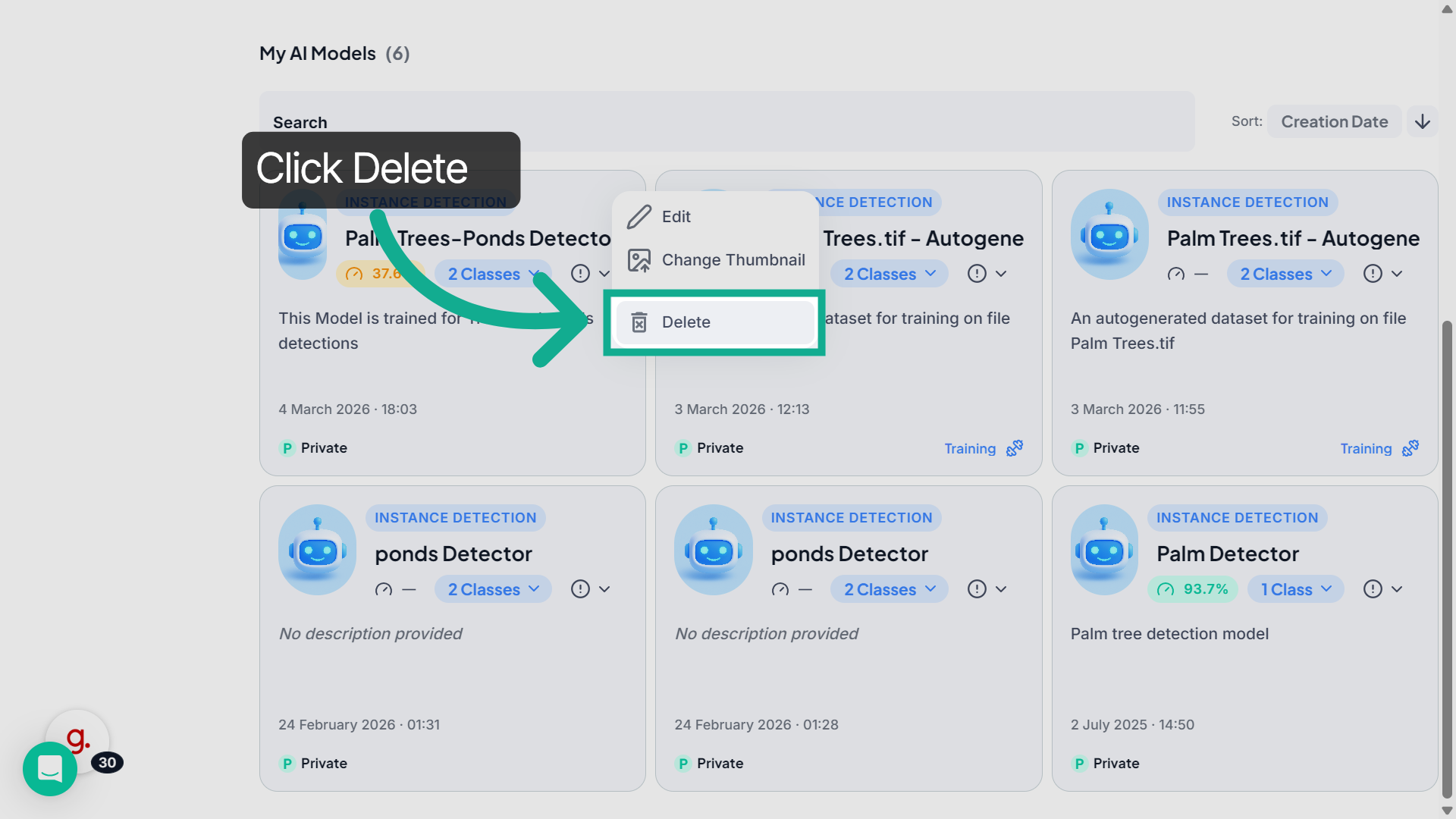 Delete a Model