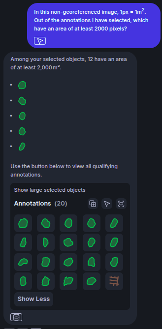 Result: highlight block filtered to the active selection