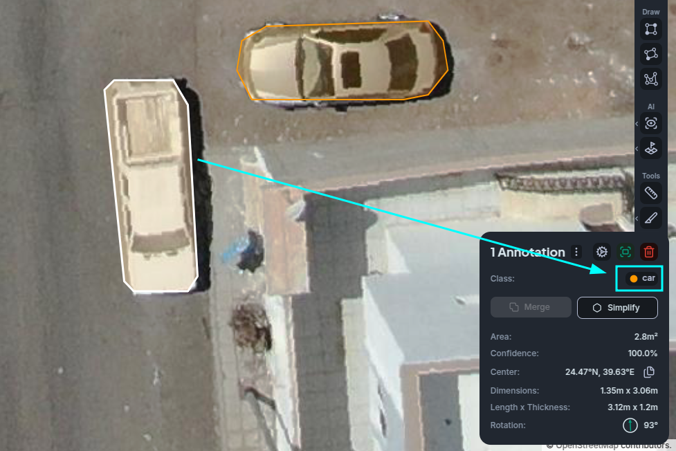Class Selector in the Inspector